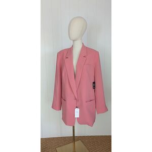 NWT Express One Button Cinch Back Blazer-XL-Pink